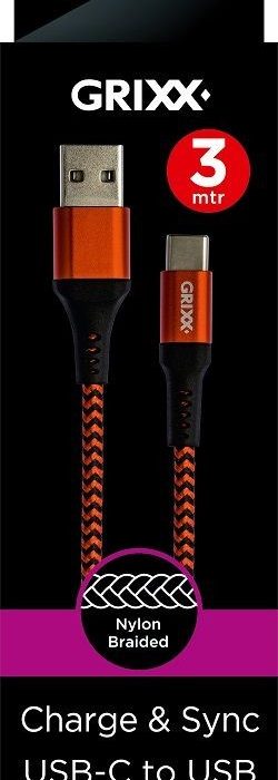 grixx-cable-usb-c-to-usb-braided-3m-redblack